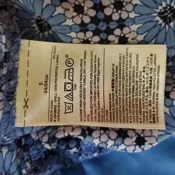 Banana Republic Taylor Tile Print Ruffle Dress Size 8 - Picture 8 of 10